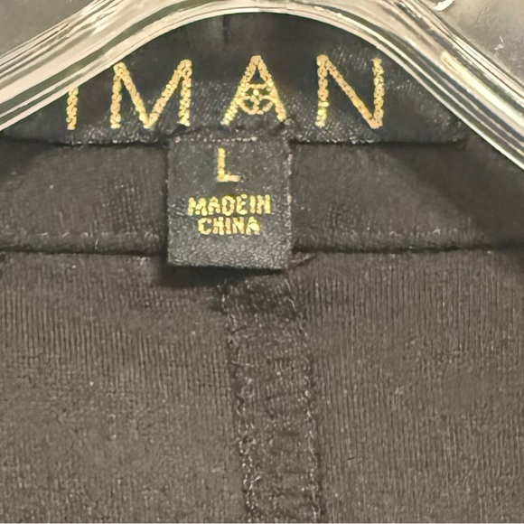 IMAN Black Blazer with Gold Zipper Detail - Picture 4 of 6